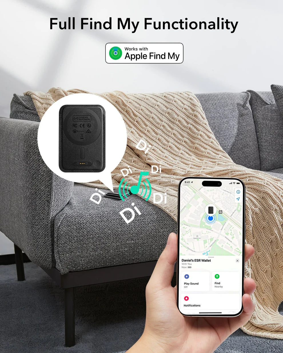 Kssential - Find My IPhone Magsafe Wallet
